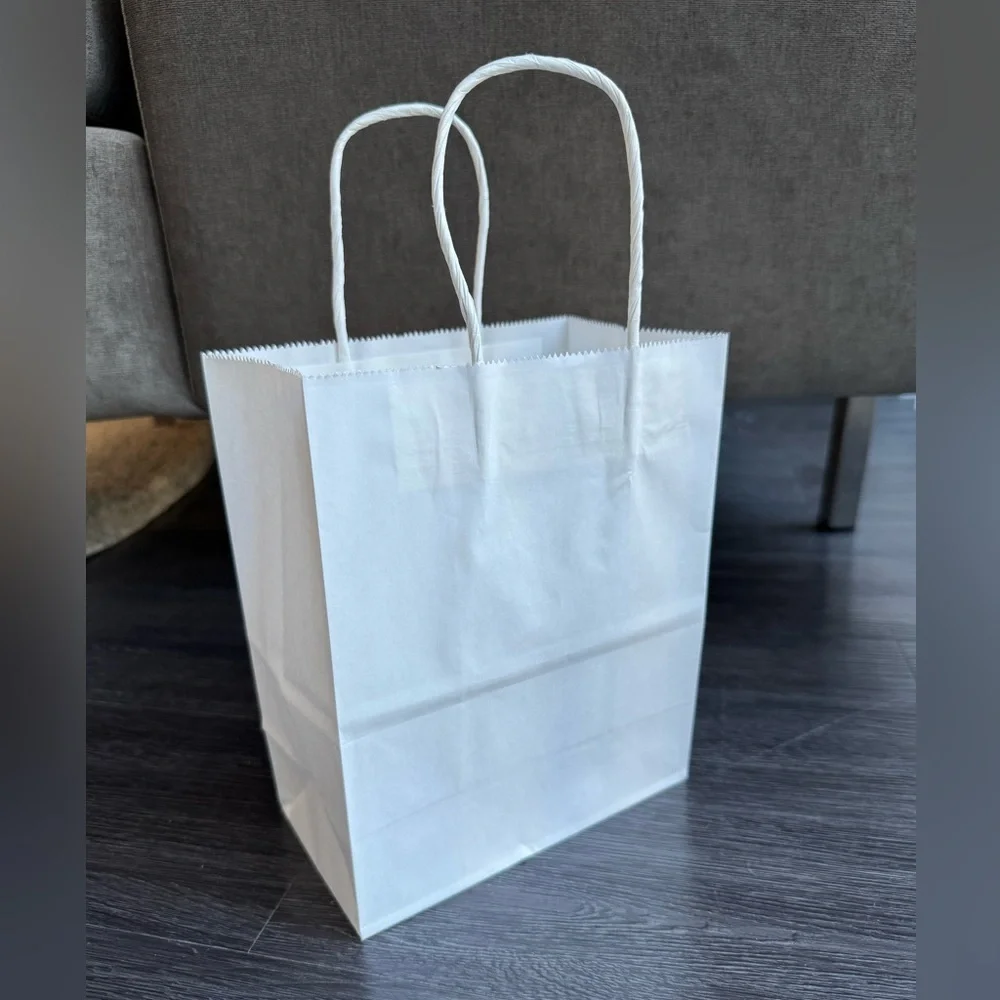 New White Gift Bags Paper Bags Set of 20 small